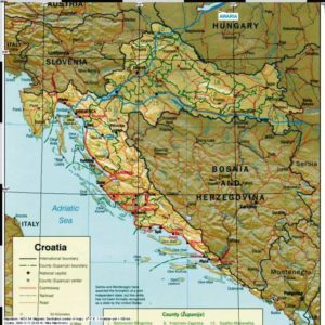 Do Albanii 2009 - mapa powrotu z Chorwacji