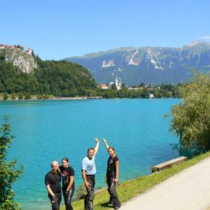 Do Albanii 2009 - Słowenia, zamek w Bled