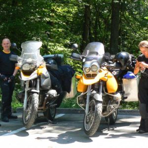 Do Albanii 2009 - Słowenia, pod zamkiem w Bled