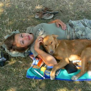 Do Albanii 2009 - na brzegu Vransko Jezero w Chorwacji