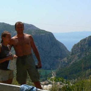 Do Albanii 2009 - Omiš, kanion rzeki Cetinie w Chorwacji