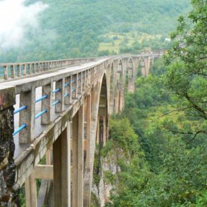 Do Albanii 2009 - kanion rzeki Tara, most na Tarze w Czarnogórze