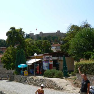 Do Albanii 2009 - zamek w Ochrydzie w Macedonii