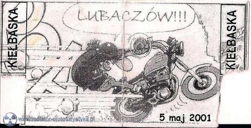 Klub Motocyklowy Radiator Lubaczów - bilet zlotowy