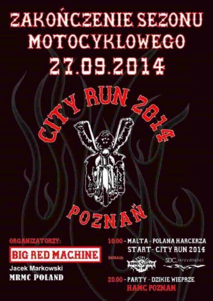 City Run – Zakończenie Sezonu Motocyklowego 27.09.2014 – Poznań