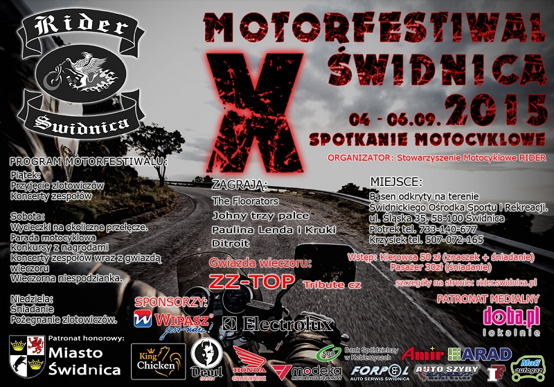 X Motofestiwal Świdnica – 04-06.09.2015