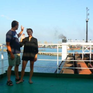 Gruzja 2010 – wyprawa na magiczne Zakaukazie - pożegnanie z Poti - rejs promem na Morzu Czarnym