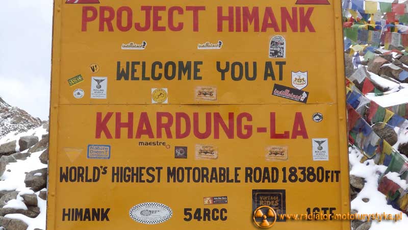 Przełęcz Khardung La 5380 m.n.p.m. - Himalaje - Indie 2011