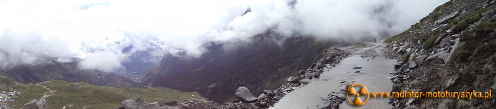 Trasa w Himalajach Leh-Manali - zjazd z Przełęczy Rothang Pass - Indie 2011