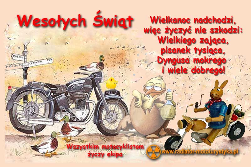 Wielkanocne życzenia dla motocyklistów