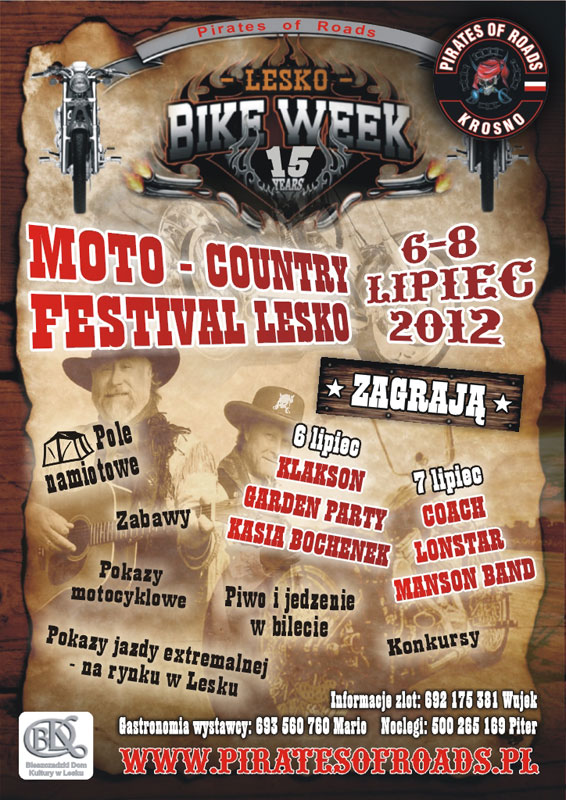 XV Międzynarodowy Zlot Motocyklowy Moto Country Festival Lesko 2012
